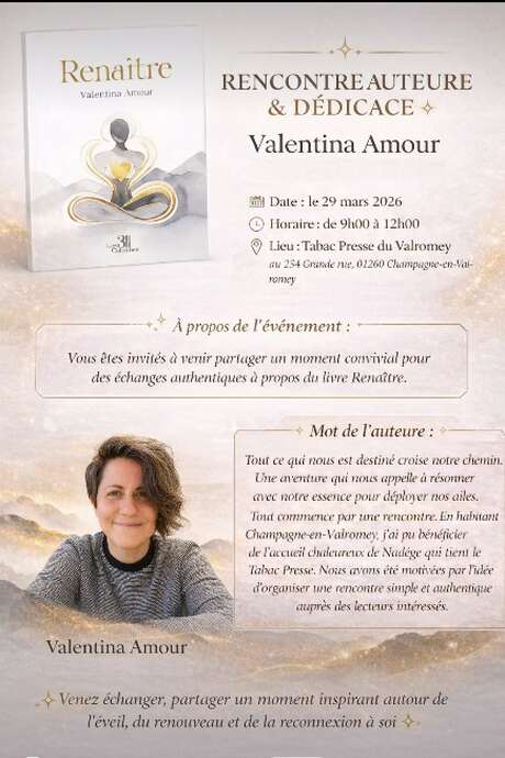 Rencontre auteure et dédicace du livre "Renaitre"