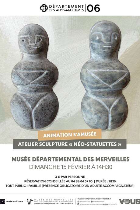 Animation S'aMusée - Atelier sculpture"Néo-statuettes"