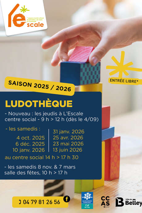 Le samedi à la ludothèque du centre social l'Escale !