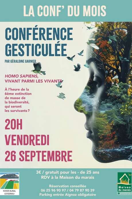 Conférence gesticulée "Homo Sapiens, vivant parmi les vivants""
