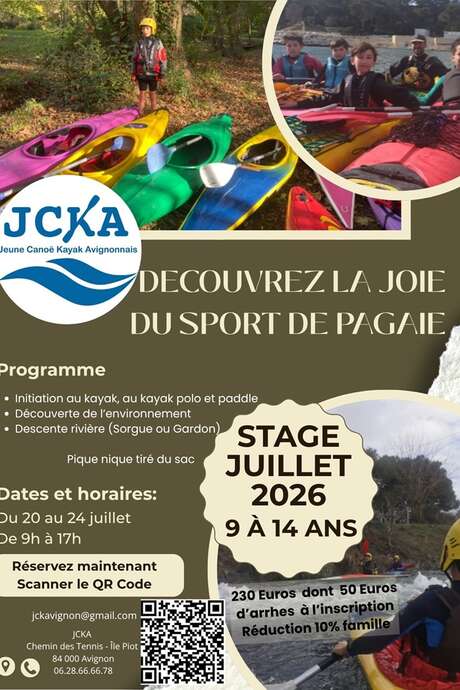 Stage canoë jeune public