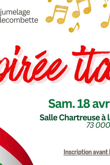 Soirée italienne à Jacob-Bellecombette (dîner dansant)