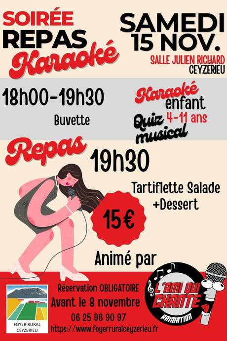 Soirée repas et karaoké Soirée repas et karaoké