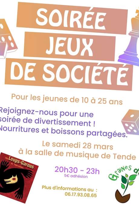 Soirée jeux de société - Graines de vie