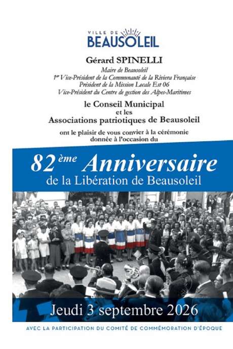 82ème anniversaire de la Libération de Beausoleil