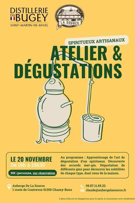 Atelier et dégustations de spiritueux artisanaux Atelier et dégustations de spiritueux artisanaux
