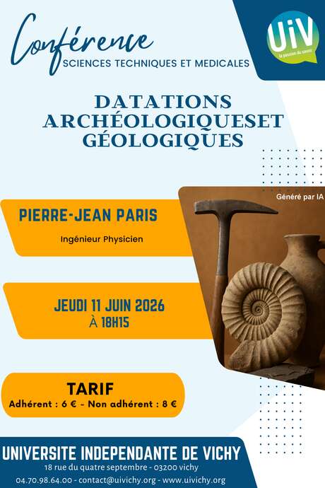 Conférence "Datations archéologiques et géologiques"