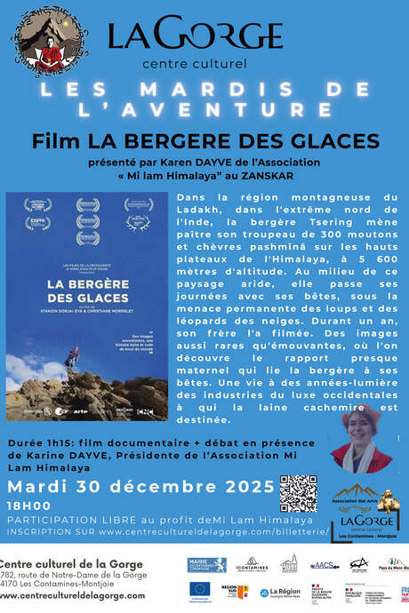 Projection du film "La bergère des glaces" au Centre Culturel de la Gorge