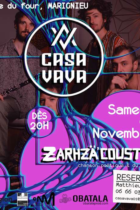 Concert ZARHZAcoustik à la Casa Vava Concert ZARHZAcoustik à la Casa Vava