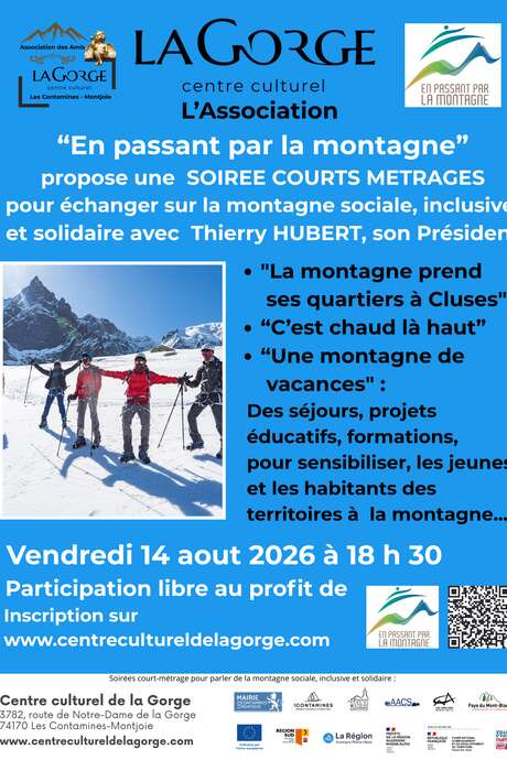 Soirée solidaire avec l’association «En passant par la montagne» au Centre Culturel de la Gorge