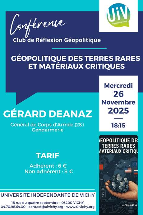 Géopolitique des terres rares et matériaux critiques Géopolitique des terres rares et matériaux critiques