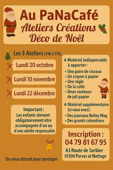 Atelier créations de décorations de Noël