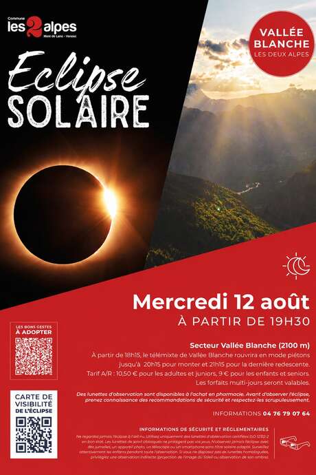 Solar eclipse in Les 2 Alpes