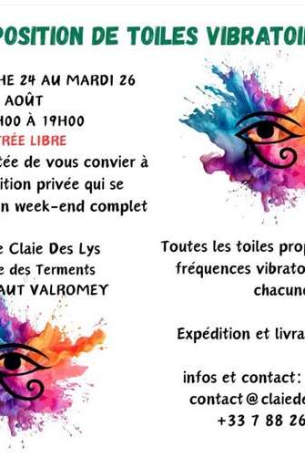 Exposition de toiles vibratoires aux Plans d'Hotonnes