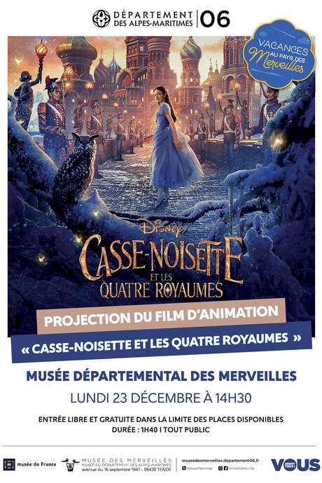 Projection du film d'animation "Casse-noisette et les quatre royaumes"