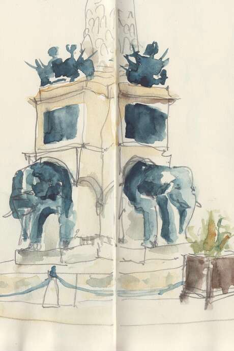 Stage croquis aquarelle avec Sue