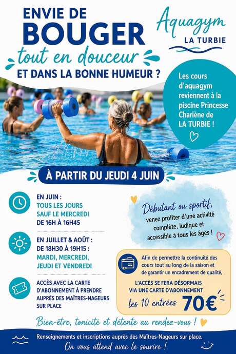 Aquagym in La Turbie