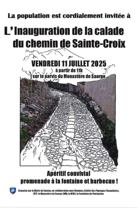 Inauguration de la calade du chemin de Sainte-Croix