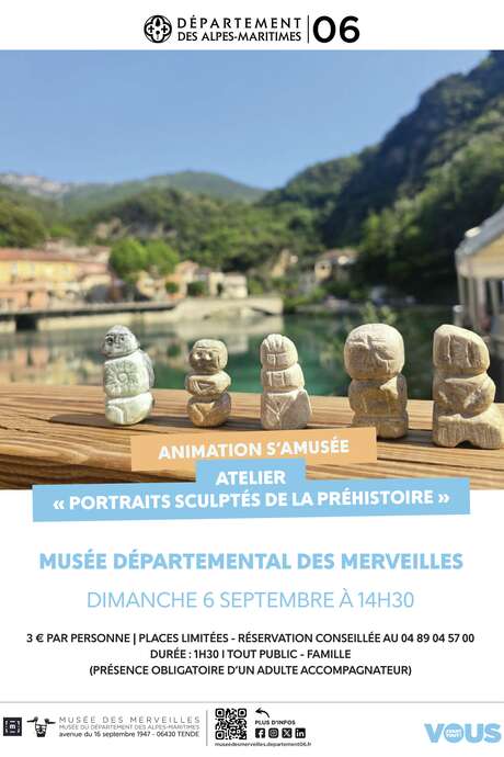 Animation S'aMusée - Atelier créatif "Portraits sculptés de la Préhistoire"