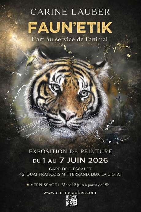 Exhibition of Faun'Etik paintings by the artist Carine Lauber