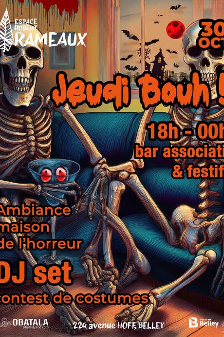 Jeudi Bouh soirée d'Halloween à l'Espace Rameaux Jeudi Bouh soirée d'Halloween à l'Espace Rameaux