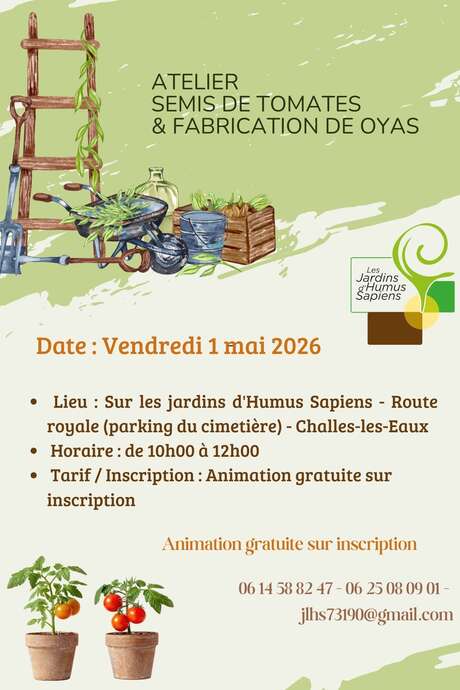 Atelier semis de tomates & fabrication d'oyas