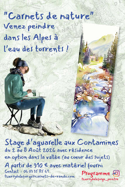 Carnets de nature : stage d'aquarelle dans la vallée des Contamines-Montjoie