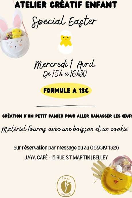 Atelier créatif enfant spécial Pâques