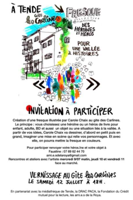 Fresque collective et participative des héroines et héros pour une vallée à histoires