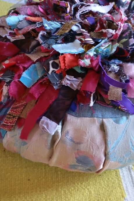 Atelier couture : coussin de yoga Zafu en tissu de récup'