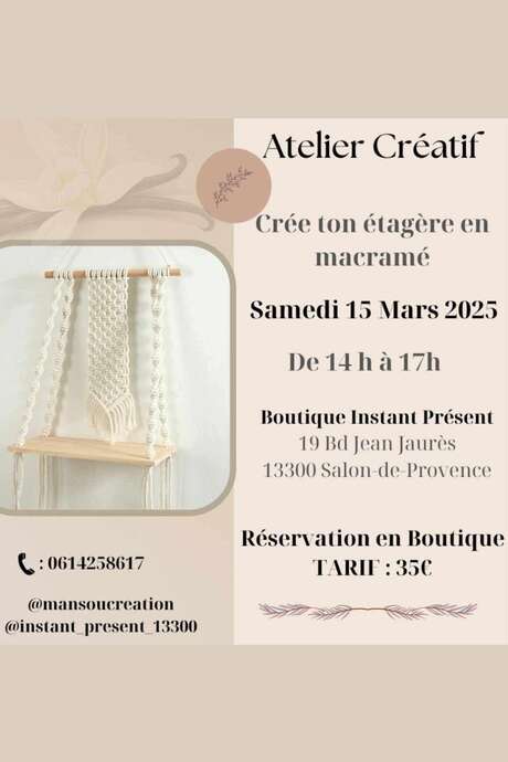 Atelier : Venez créer votre étagère en macramé