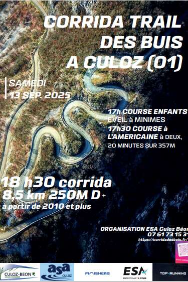 Trail running race : Corrida trail des Buis de Culoz