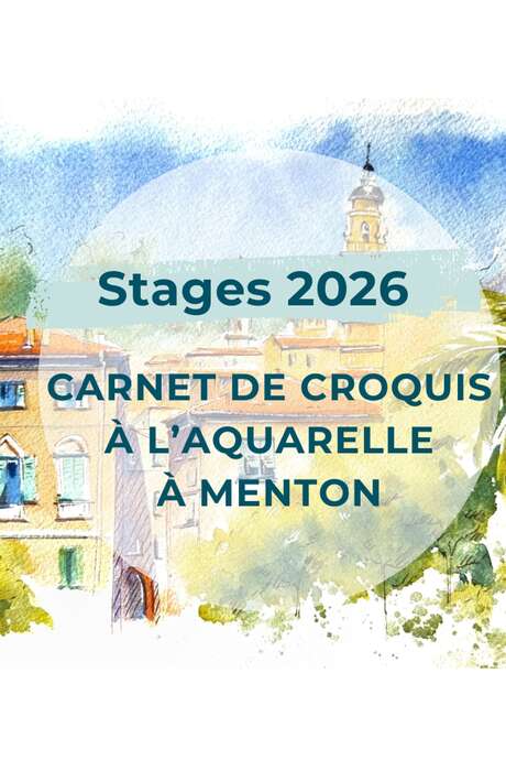 Watercolor - travel journal workshop in Menton