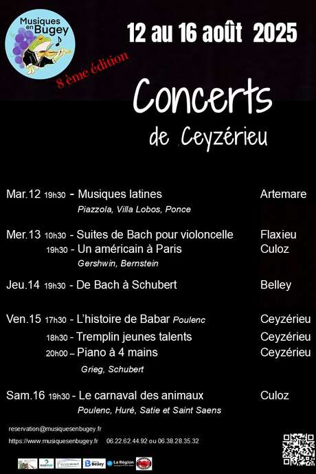 Concert "de Bach à Schubert" - Musique en Bugey