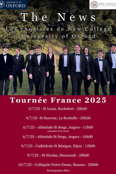 Concert : Les Choristes de New College, University of Oxford