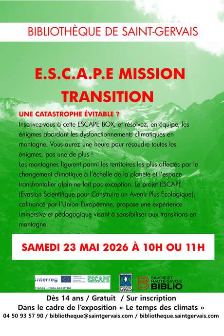 L'heure du clic : ESCAPE BOX "mission transition"