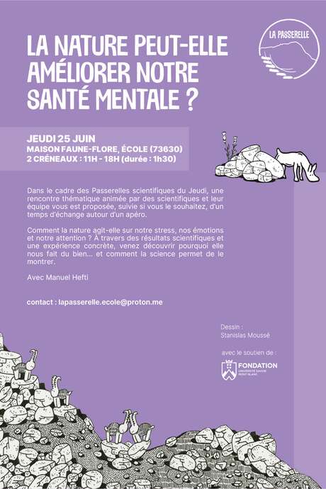 Les Passerelles Scientifiques du jeudi : La nature peut-elle améliorer notre santé mentale ?