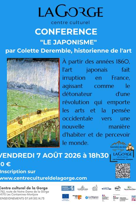Conférence « Le Japonisme » par Colette Deremble, historienne de l’art au Centre Culturel de la Gorge