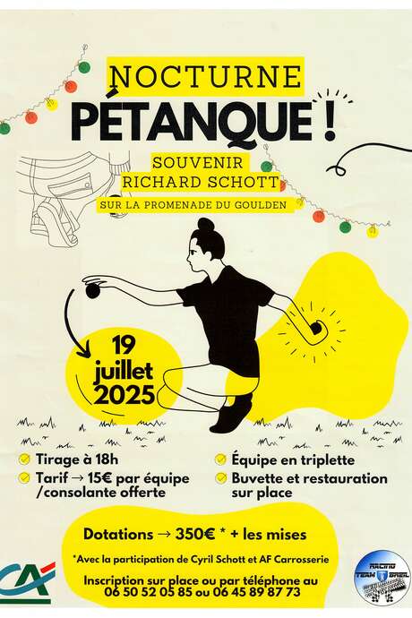 Concours de boules en nocturne  Souvenir Richard Schott