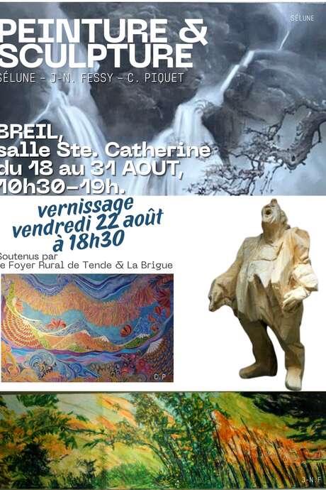 Ausstellung von Gemälden und Skulpturen von Eloïse Belliard, Christine Piquet& Jean-Noël Fessy