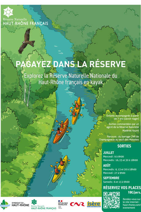 Sorties nature en kayak dans la réserve naturelle