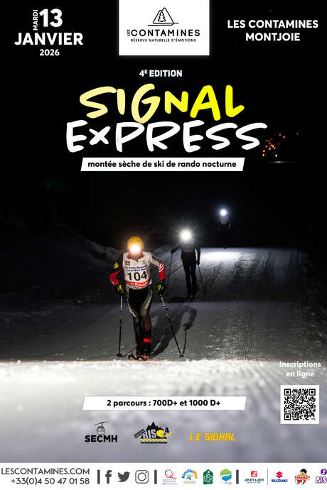 Signal Express : montée sèche de ski de randonnée en nocturne