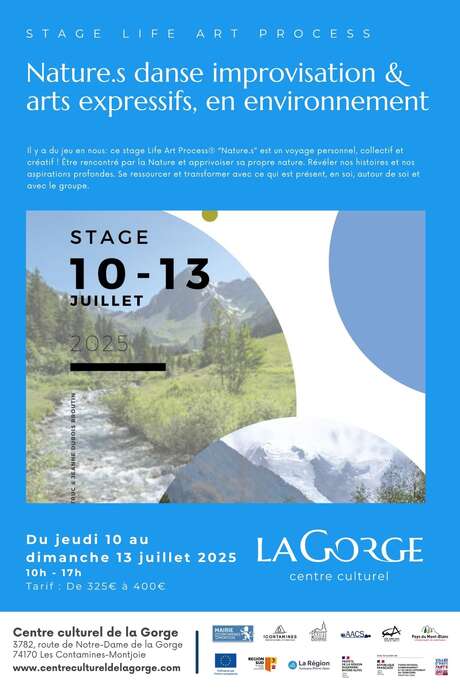 Stage Life Art Process® “Nature.s” Danse improvisation & arts expressifs, en environnement avec le Centre Culturel de la Gorge