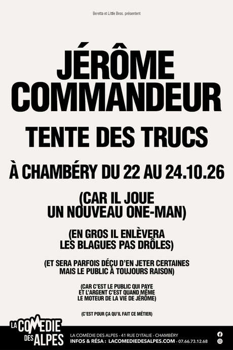 Humour : Jérôme Commandeur