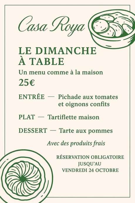 Le dimanche à table - Casa Roya Le dimanche à table - Casa Roya