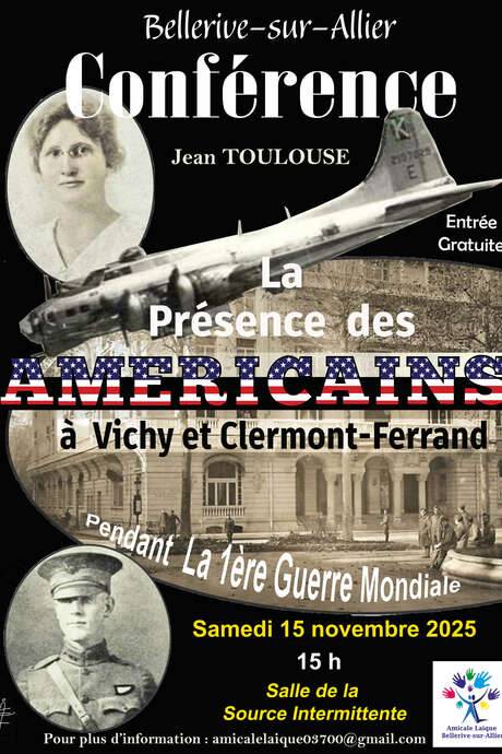 Conférence "La présence américaine à Vichy et Clermont-Ferrand pendant la Première Guerre Mondiale"