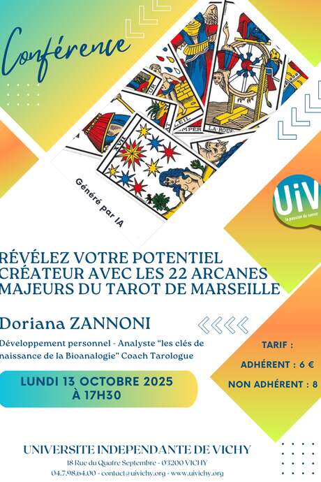 Conférence "Révélez votre potentiel créateur avec les 22 arcanes majeures du tarot de Marseille"