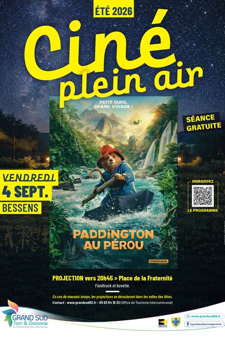 ciné plein air /" Paddington au Pérou "
