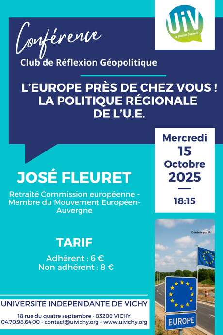Conférence "L'Europe près de chez vous ! la politique régionale de l'Union Européenne"
