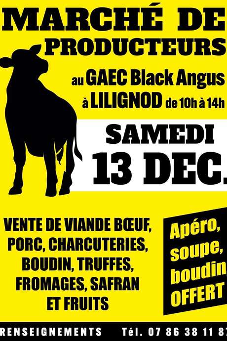 Marché de producteurs au GAEC Black Angus à Lilignod